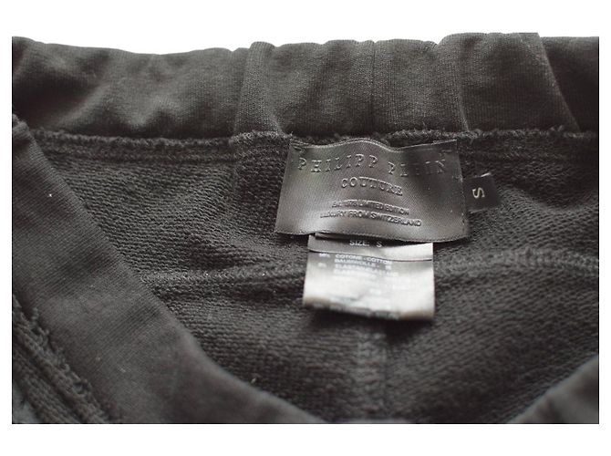 Pantalones de chándal Philipp Plein de algodón negro y encaje - vista 3