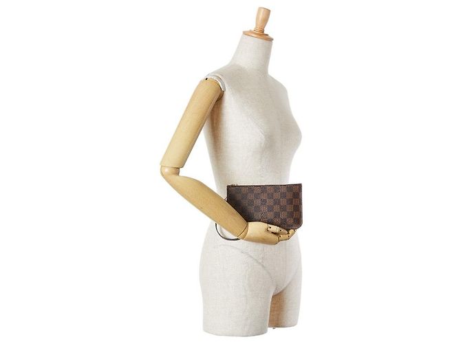 Pochette Louis Vuitton Damier Neverfull PM Marron AR2127 - vue 8