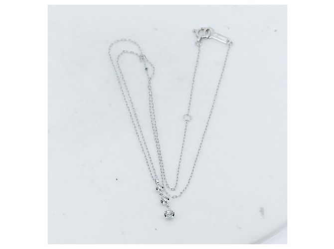Autre Marque Collana di diamanti 4℃ K18WG oro bianco - vista 2