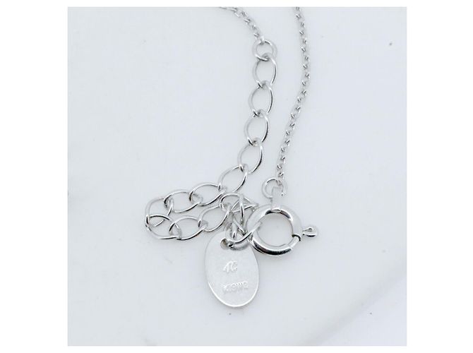 Autre Marque 4℃ Herz-Diamant-Halskette Au750 Weiß - Ansicht 3
