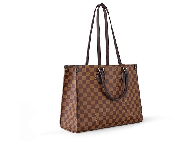 Borsa Louis Vuitton OntheGO MM Damier Ebene Marrone - vista 2