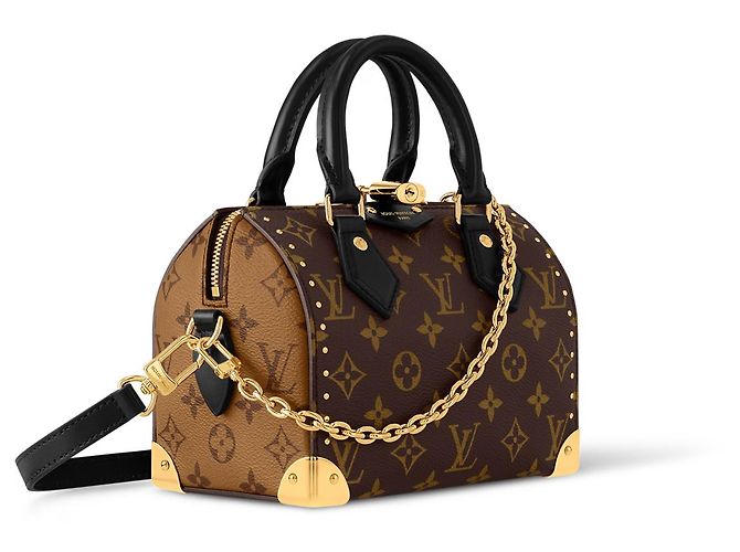Louis Vuitton Speedy Bandouliere 20 Tela Monogram Marrone - vista 3