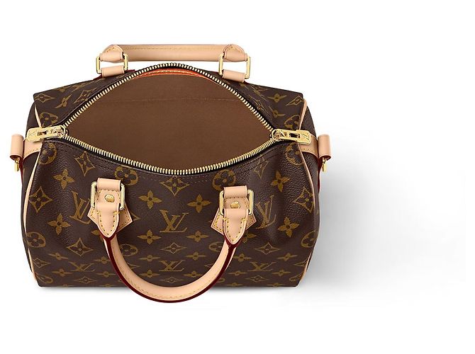 Louis Vuitton LV Speedy 25 bandoliera monogramma Marrone - vista 2