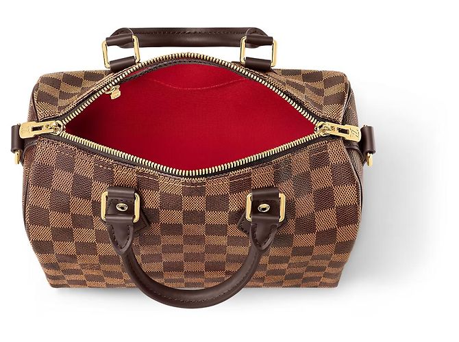 Louis Vuitton LV Speedy bandoliera 25 damier ebano Marrone - vista 2