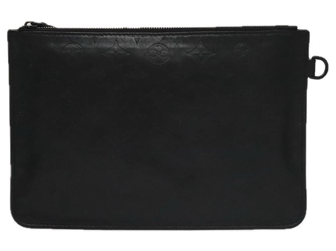 LOUIS VUITTON Pochette Monogram Shadow Pelle Nera LV Auth yk16360 Nero Monogramma - vista 13