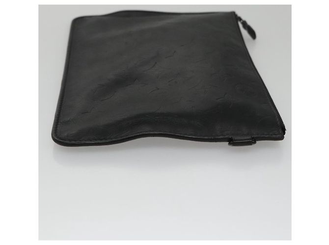 LOUIS VUITTON Pochette Monogram Shadow Pelle Nera LV Auth yk16360 Nero Monogramma - vista 3