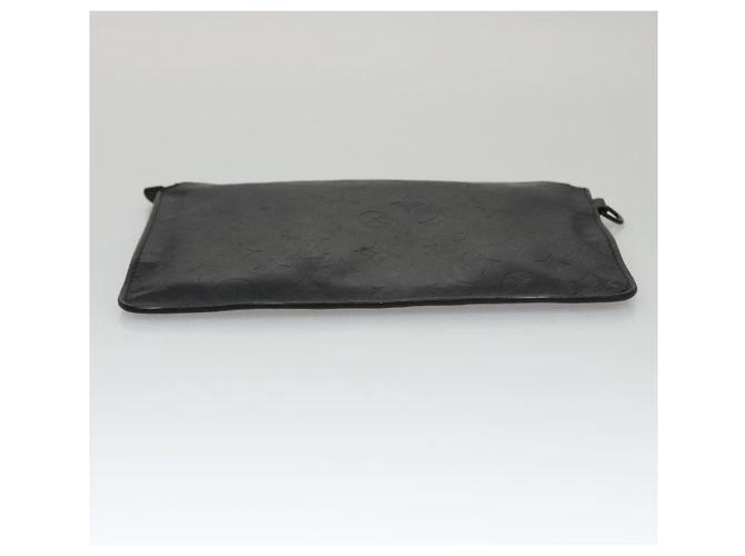 LOUIS VUITTON Pochette Monogram Shadow Pelle Nera LV Auth yk16360 Nero Monogramma - vista 6