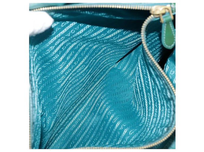 PRADA Borsa Tote Nylon Blu Oro Auth mr916 D'oro - vista 24