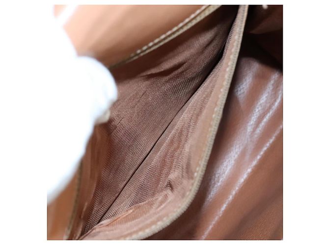 Céline Borsa a mano in tela Macadam CELINE in pelle PVC 2 vie marrone Auth bs21088 - vista 11