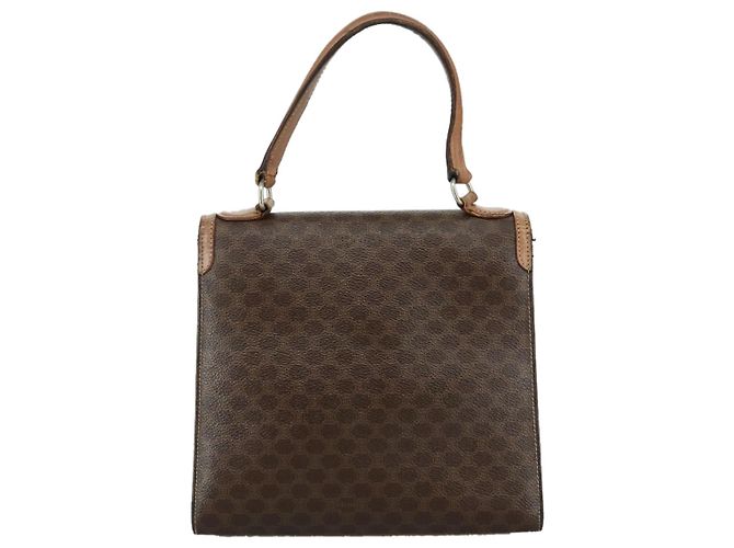 Céline Borsa a mano in tela Macadam CELINE in pelle PVC 2 vie marrone Auth bs21088 - vista 2