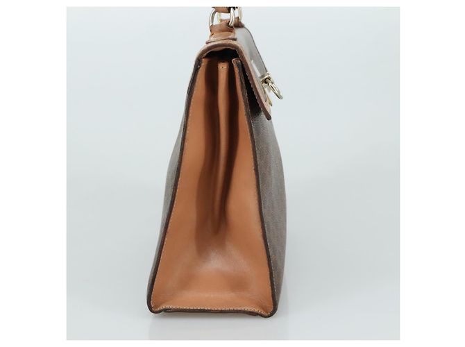 Céline Borsa a mano in tela Macadam CELINE in pelle PVC 2 vie marrone Auth bs21088 - vista 3