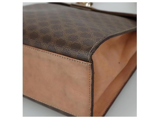 Céline Borsa a mano in tela Macadam CELINE in pelle PVC 2 vie marrone Auth bs21088 - vista 9