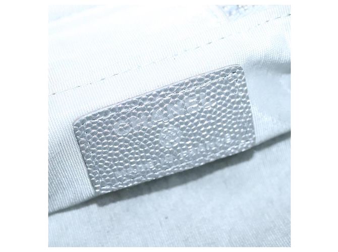 CHANEL Borsa Matelassé in Pelle Caviar 2way Argento CC Auth bs21131 - vista 21