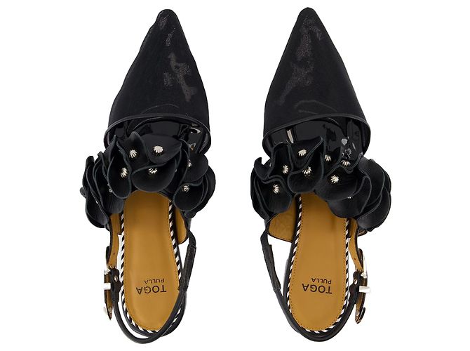 Slingbacks Aj1398 - Toga Pulla - Pelle - Nero - vista 4