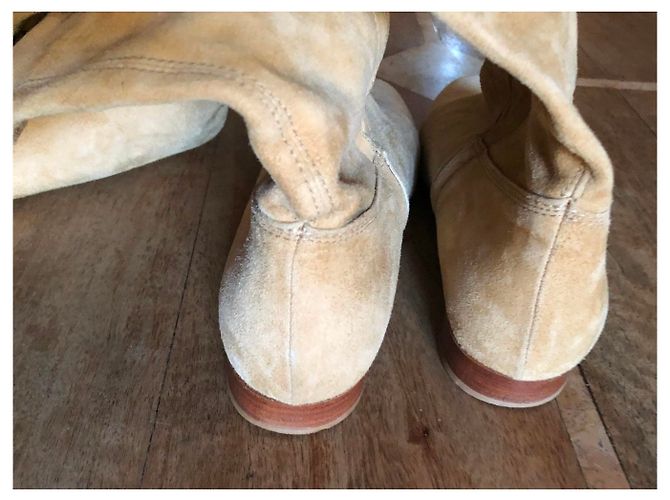 Autre Marque Botas altas de ante beige dorado TURZI - vista 11