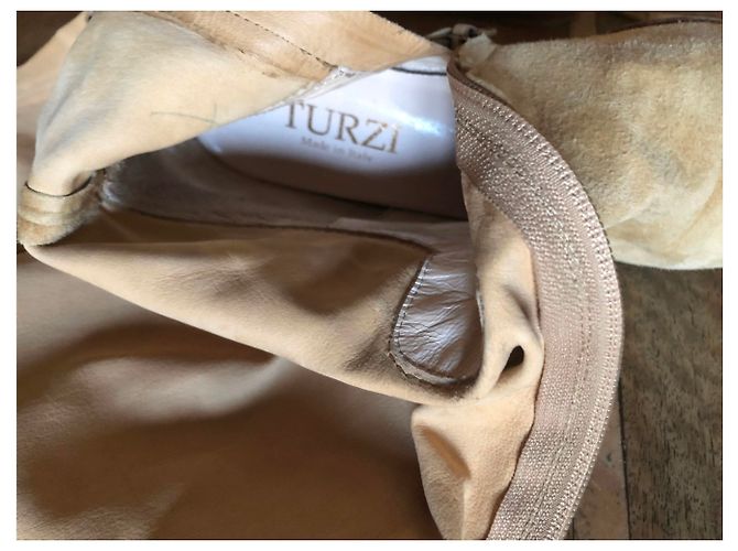 Autre Marque Botas altas de ante beige dorado TURZI - vista 13