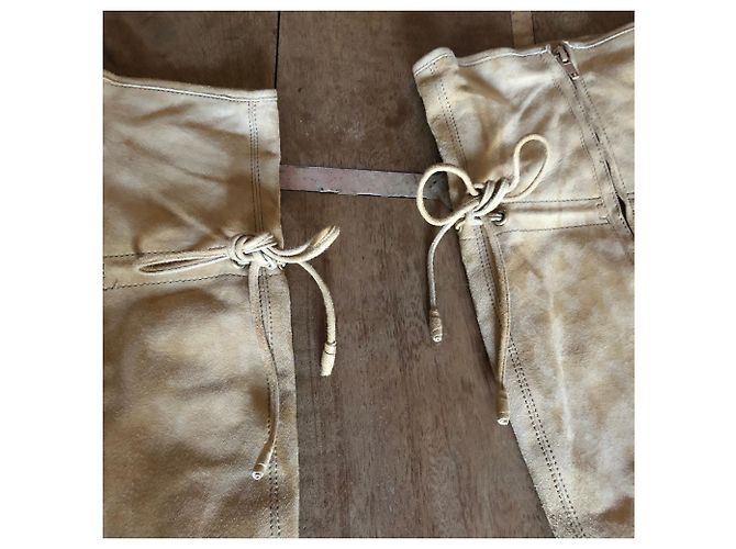 Autre Marque Botas altas de ante beige dorado TURZI - vista 15