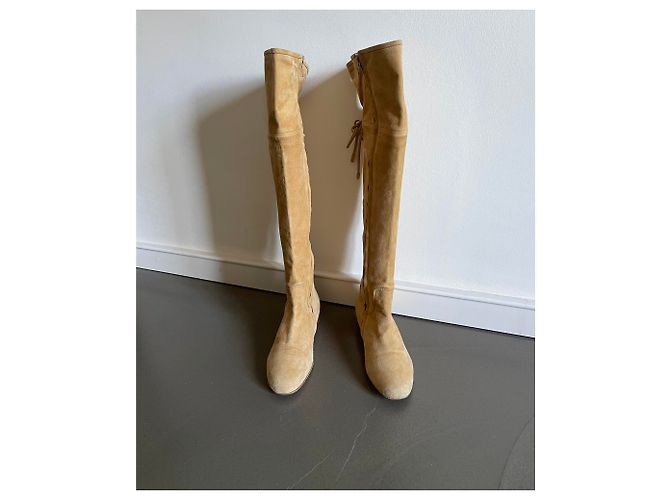 Autre Marque Botas altas de ante beige dorado TURZI - vista 16
