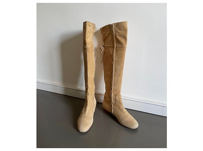 Autre Marque Botas altas de ante beige dorado TURZI - vista 17