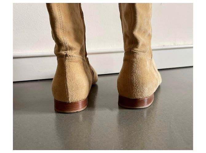 Autre Marque Botas altas de ante beige dorado TURZI - vista 19
