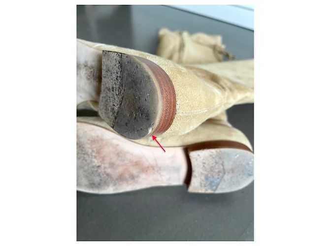 Autre Marque Botas altas de ante beige dorado TURZI - vista 21