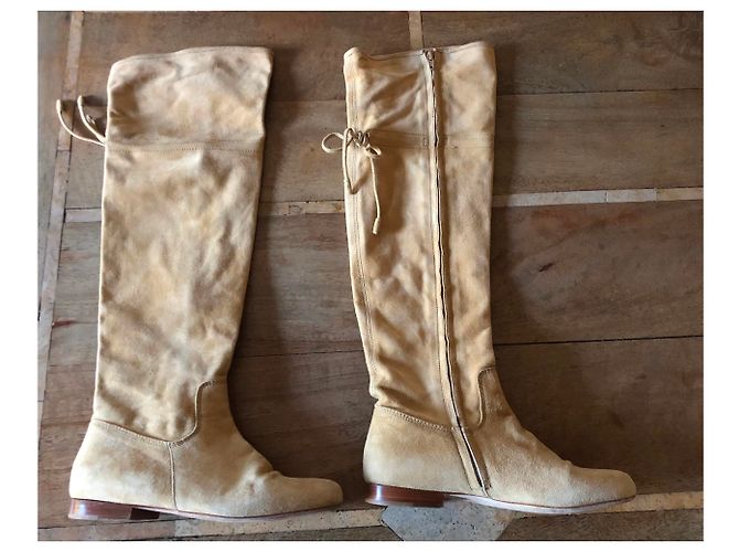 Autre Marque Botas altas de ante beige dorado TURZI - vista 8