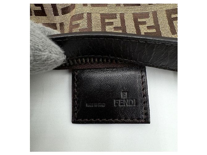 Borsa Baguette Fendi Zucca Zucchino Marrone - vista 4