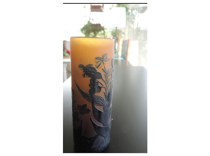 Autre Marque Emile Galle Art Deco Glass Vase Brown - view 5
