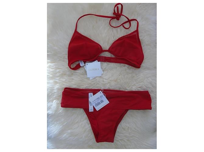 La Perla Bikini Triángulo Rojo Roja - vista 12