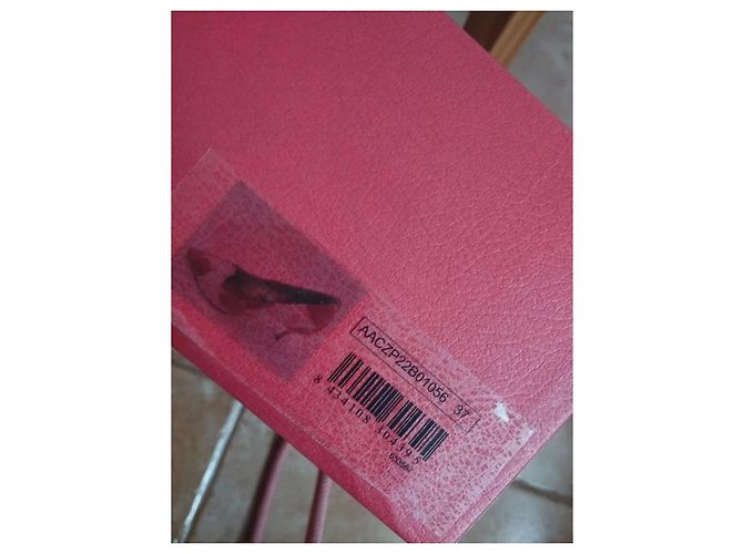 Décolleté Carolina Herrera Rosso e Beige Nylon - vista 6