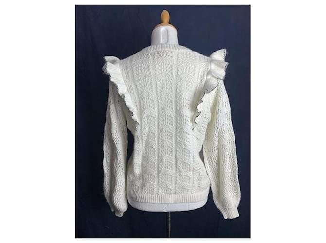 Pull im Vintage-Stil von Sézane Aus weiß - Ansicht 3