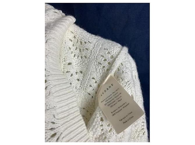 Pull im Vintage-Stil von Sézane Aus weiß - Ansicht 6
