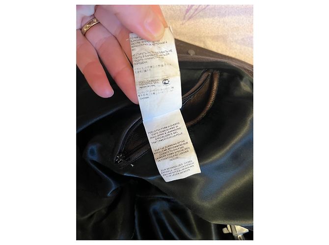 Dolce & Gabbana Lederjacke braun - Ansicht 10