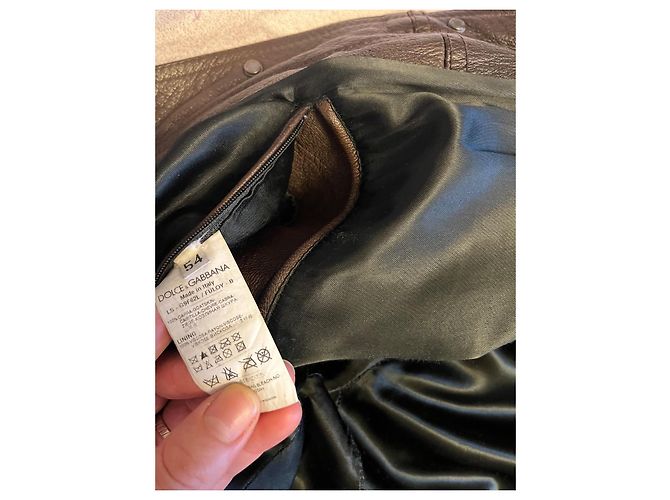 Dolce & Gabbana Lederjacke braun - Ansicht 11