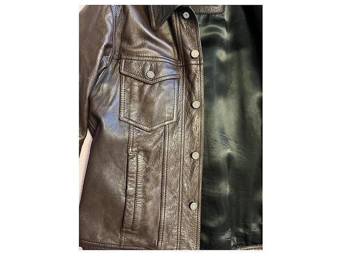 Dolce & Gabbana Lederjacke braun - Ansicht 14