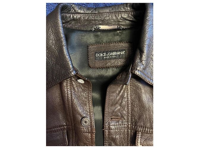 Dolce & Gabbana Lederjacke braun - Ansicht 18