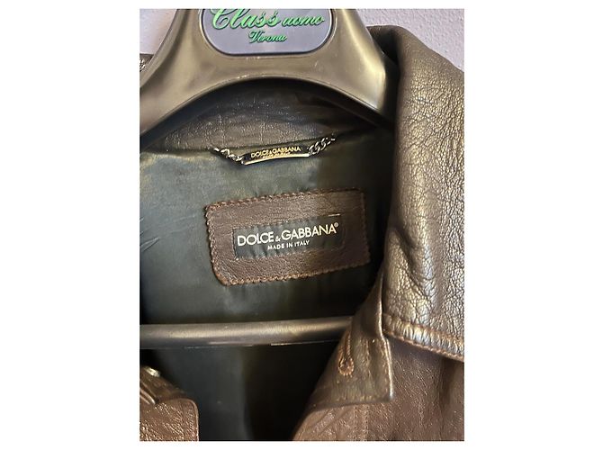 Dolce & Gabbana Lederjacke braun - Ansicht 5