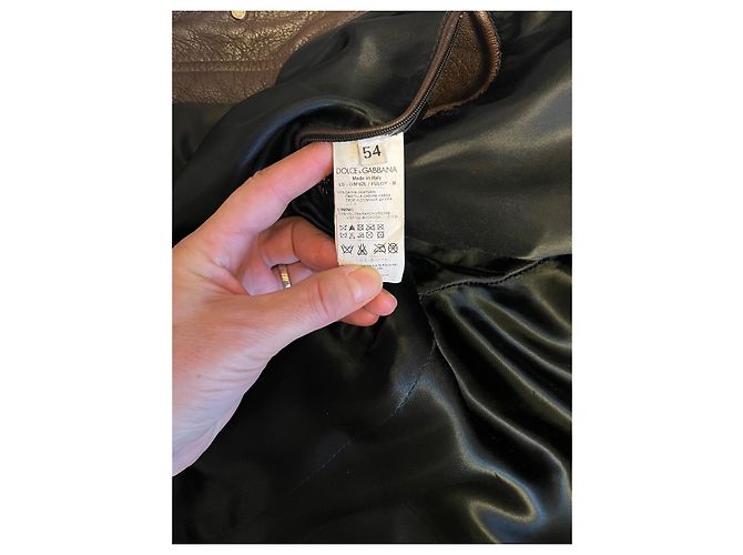 Dolce & Gabbana Lederjacke braun - Ansicht 7
