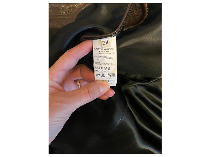 Dolce & Gabbana Lederjacke braun - Ansicht 8
