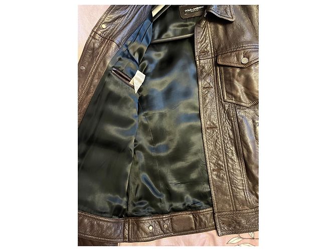 Dolce & Gabbana Lederjacke braun - Ansicht 9