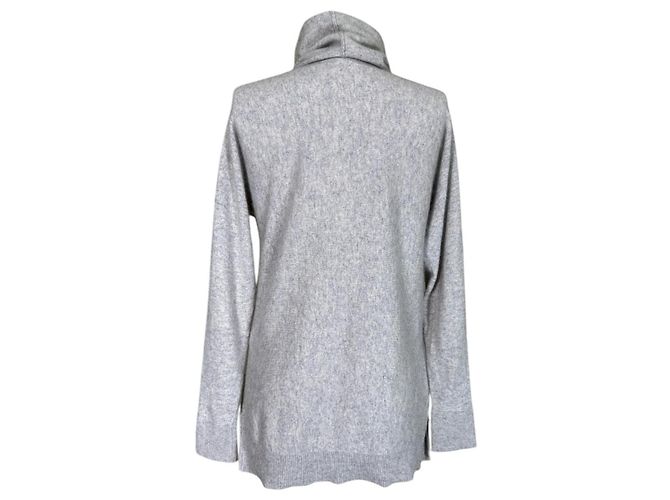 Autre Marque STREET ONE Grauer Kaschmirpullover mit Polo-Kragen - Ansicht 3