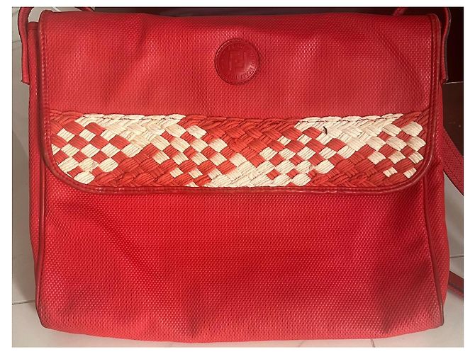 Borsa a tracolla Fendi Sas in pelle intrecciata rossa Rosso - vista 13
