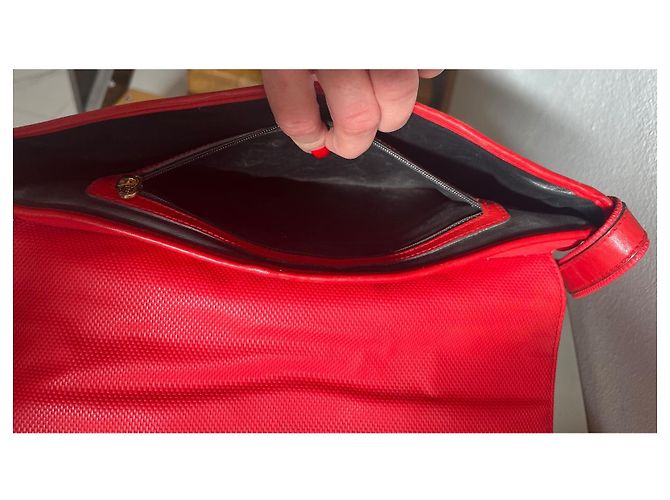 Borsa a tracolla Fendi Sas in pelle intrecciata rossa Rosso - vista 2