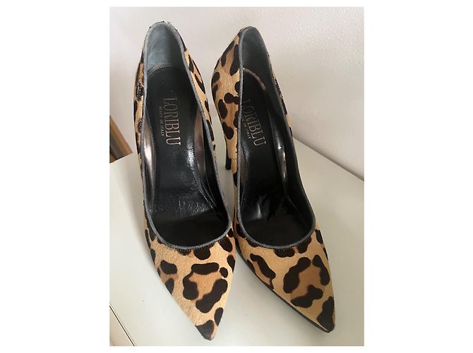 Loriblu Absatzschuhe aus Leder und Pelz Braun Größe 40 - Ansicht 11