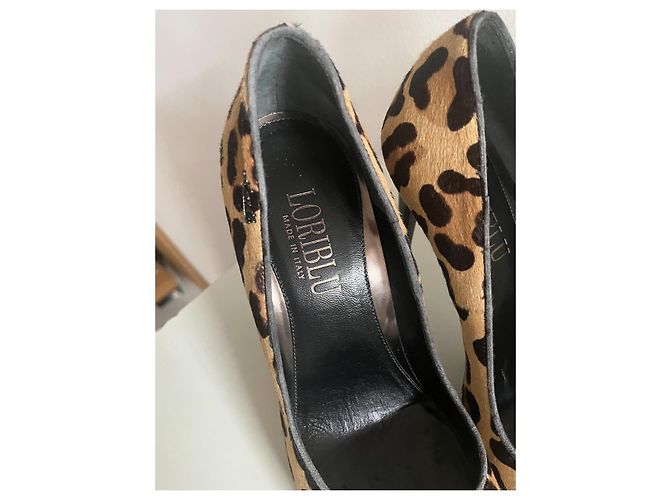 Loriblu Absatzschuhe aus Leder und Pelz Braun Größe 40 - Ansicht 12
