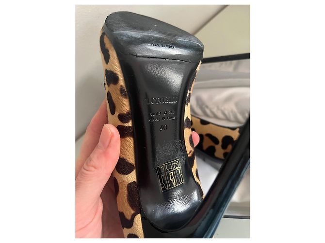 Loriblu Absatzschuhe aus Leder und Pelz Braun Größe 40 - Ansicht 3