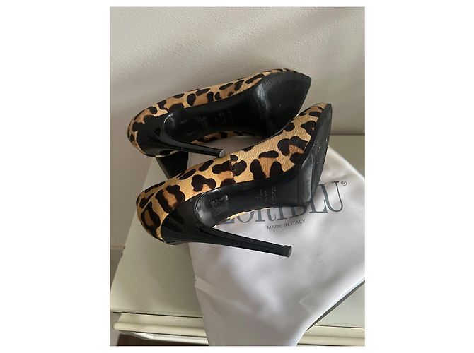 Loriblu Absatzschuhe aus Leder und Pelz Braun Größe 40 - Ansicht 4