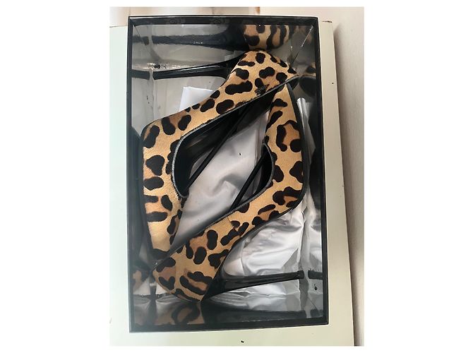 Loriblu Absatzschuhe aus Leder und Pelz Braun Größe 40 - Ansicht 5