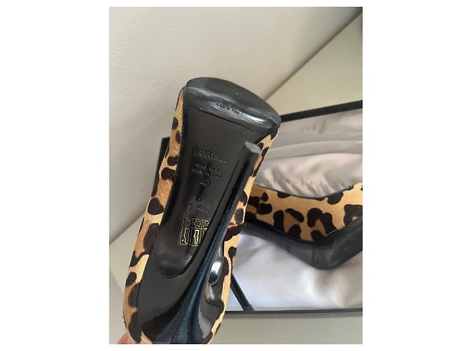 Loriblu Absatzschuhe aus Leder und Pelz Braun Größe 40 - Ansicht 6