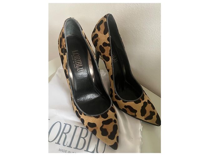 Loriblu Absatzschuhe aus Leder und Pelz Braun Größe 40 - Ansicht 8